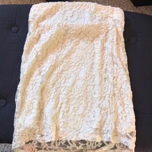 Cream lace skirt